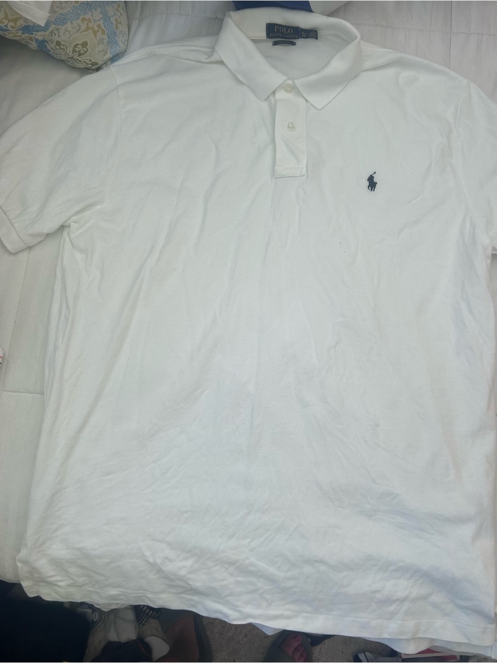 Perfect Condition Men’s White Polo Ralph Lauren Classic SzXL Polo Shirt